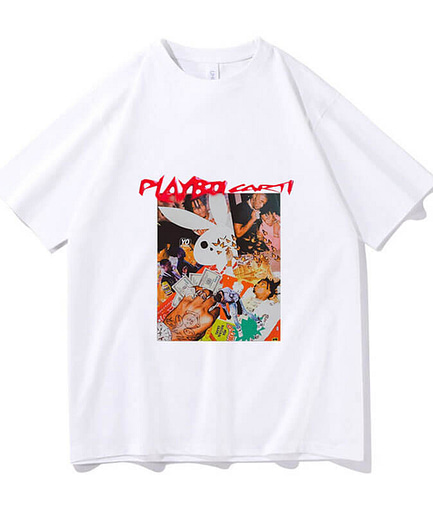 Awesome Playboi Carti Hip Hop Tshirt white