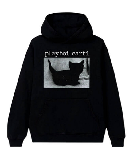 Black Playboi Carti Cat Hoodie