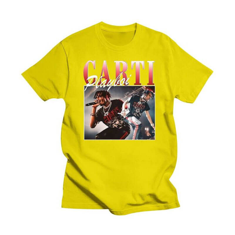Playboi Carti Concert Tee Shirt yellow
