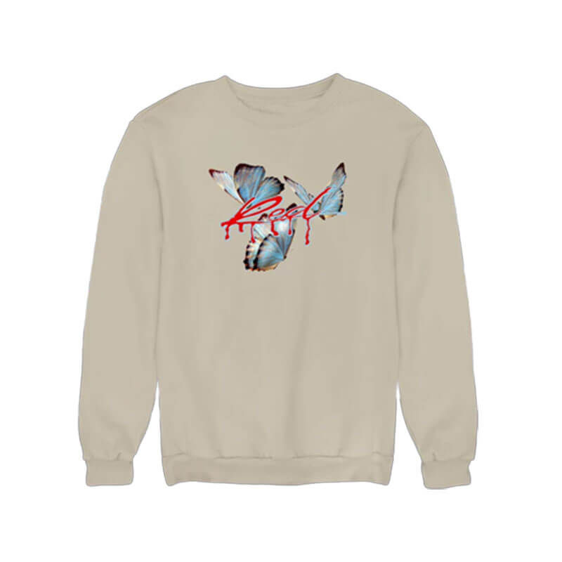 Playboi Carti Whole Lotta Red Butterfly Sweatshirt beige