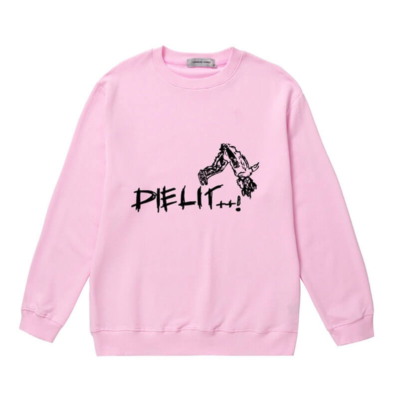 Vintage Playboi Carti Die Lit Sweatshirt pink