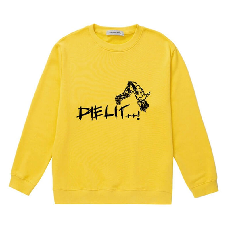 Vintage Playboi Carti Die Lit Sweatshirt yellow